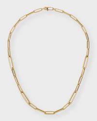 17" Paper Clip Chain Necklace in 18k Yellow Gold
