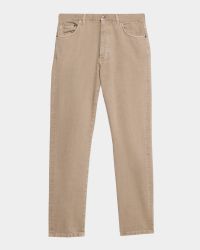 Men's Marble-Effect Slim Five-Pocket Pants