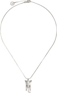 Marni Silver Cat-Shaped Pendant Chain Necklace