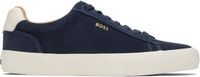 BOSS Navy Suede Sneakers