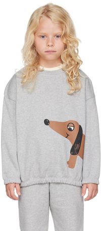 Mini Rodini Enfant | Pull molletonné gris à images
