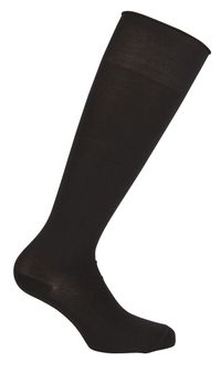 Bleuforet - Mi-bas velouté en coton mélangé - Taille 39/41 - Noir