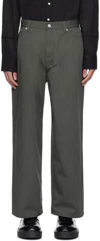 JieDa Gray Baggy Trousers
