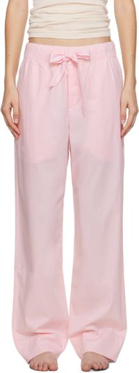 Tekla Pink Poplin Pyjama Pants