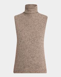 Merilas Turtleneck Cashmere Sleeveless Sweater