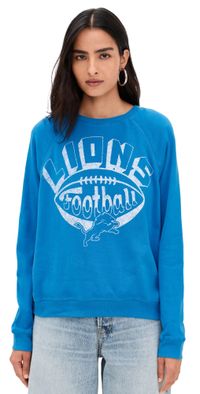 Junk Food Lions Football Raglan Fleece Lions Blue XS