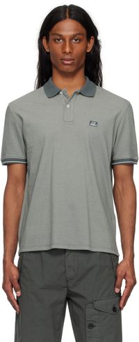 C.P. Company Gray Tacting Piquet Polo