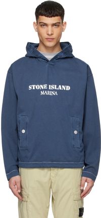 Stone Island Navy Old Treatment Hoodie