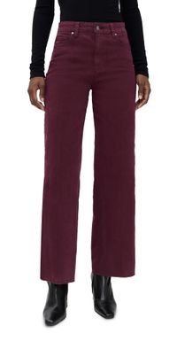 PAIGE Anessa Jeans with Raw Hem 31 Vintage Dark Oxblood 24