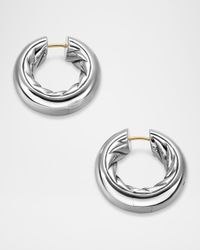 DY Mercer Hoop Earrings in Silver, 9mm