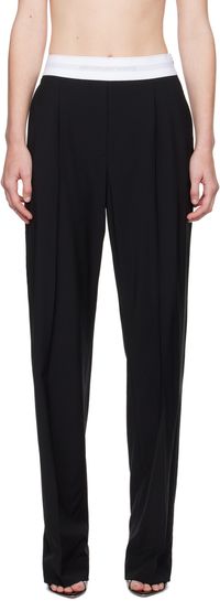 Alexander Wang Black Pleated Trousers