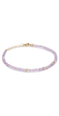EF Collection 14k Amethyst Birthstone Bead Bracelet 14k Yellow Gold One Size