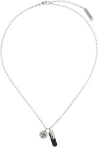AMBUSH Silver Pill Charm Necklace