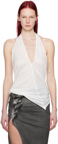 Rick Owens DRKSHDW Off-White Halter T Tank Top