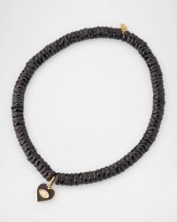 Enamel Chance Heart with Diamond Marquise Eye Bead Bracelet