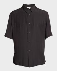 Men's YSL Tonal Striped Dress Shirt