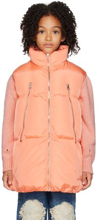 MM6 Maison Margiela Kids Pink Padded Vest