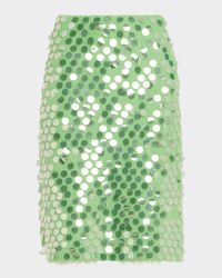 Delphine Paillettes Mohair-Wool Pencil Skirt