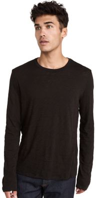 ATM Anthony Thomas Melillo Slub Jersey Destroyed Long Sleeve Tee Black XXL