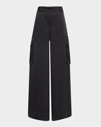 Maia Silky Satin Cargo Pants