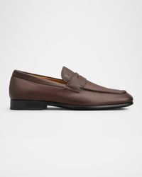 Men's Mocassino Gomma Leggera Leather Penny Loafers