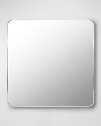 Aranya 32" Square Wall Mirror, Silver