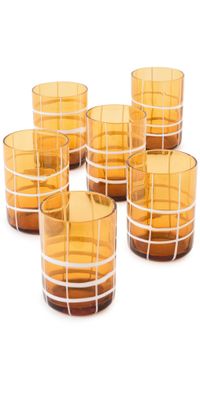Zafferano Twiddle Tumbler Set of 6 Amber One Size