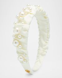 Kelly Pearly Ruched Satin Headband