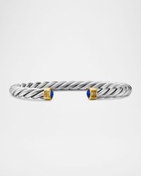 6mm Men's Cable Cuff Bracelet in Silver