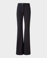 Flared Stretch Denim Tailored Pants
