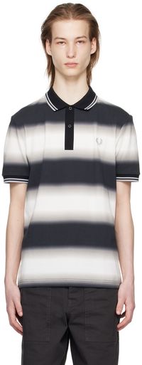 Fred Perry Polo noir et blanc à rayures