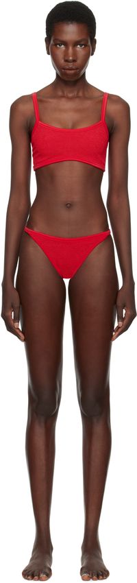 Hunza G Red Tyler Tonal Bikini