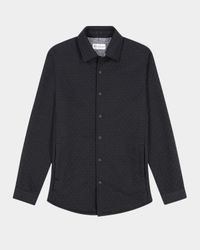 Men's Downey Jacquard Scallop Knit Shirt Jacket