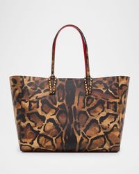 Cabata Large Tote Bag in Bengal-Print Leather