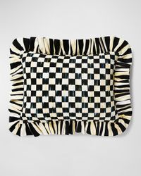 Courtly Check Ruffle Lumbar Pillow