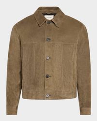 Men's Suede Trucker Jacket