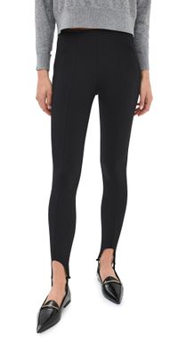 Tibi Compact Ultra Stretch Knit Stirrup Leggings Black 6
