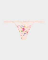 Libertine en Fleurs Embroidered Tulle G-String