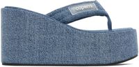 Coperni Blue Wedge Sandals