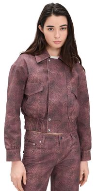 Peachy Den Cicely Flight Bomber Red Leopard XS