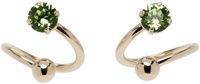 Justine Clenquet SSENSE Exclusive Gold Chris Earrings