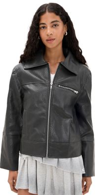 Madison the Label Axel Faux Leather Jacket Licorice XS