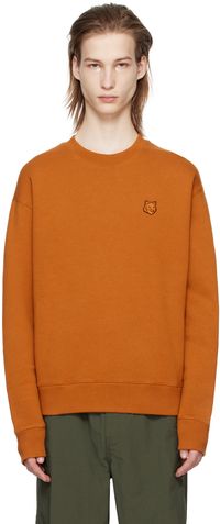 Maison Kitsuné Orange Bold Fox Head Sweatshirt