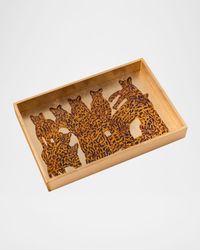 Ocelot Queen Gold Leaf Vanity Tray