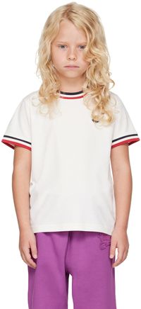Moncler Enfant Kids White Tricolor T-Shirt