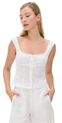 STAUD Lou Top Black Eyelet 2