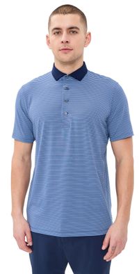 Greyson Aurora Striped Polo Falcon/Wolf Blue XXL