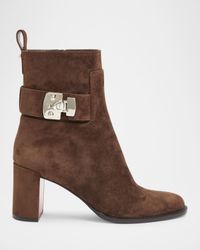 70mm Lock Suede Booties