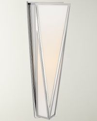 Lorino Medium Sconce In Bronze With White Glass By Julie Neill