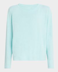 Petite Long-Sleeve Organic Linen Jersey Tee